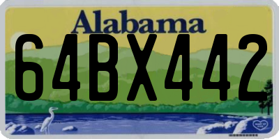 AL license plate 64BX442