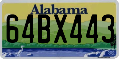 AL license plate 64BX443