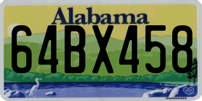 AL license plate 64BX458