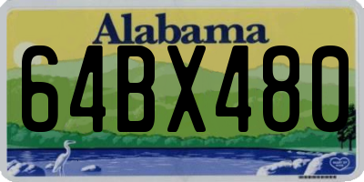 AL license plate 64BX480