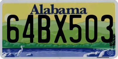 AL license plate 64BX503