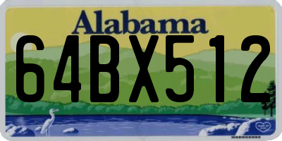 AL license plate 64BX512