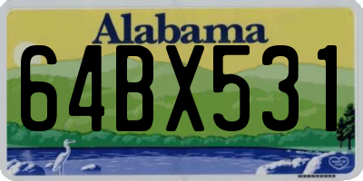 AL license plate 64BX531