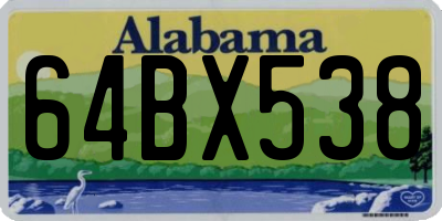AL license plate 64BX538