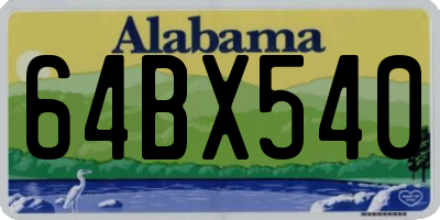 AL license plate 64BX540