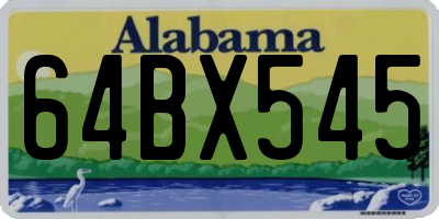 AL license plate 64BX545