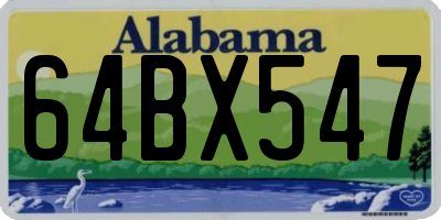 AL license plate 64BX547