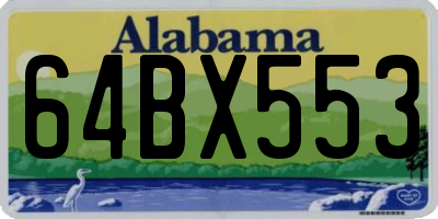 AL license plate 64BX553