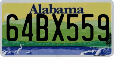 AL license plate 64BX559