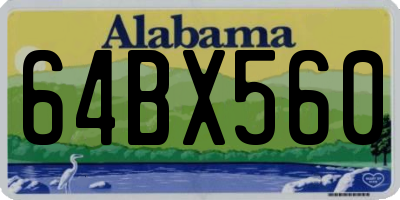 AL license plate 64BX560