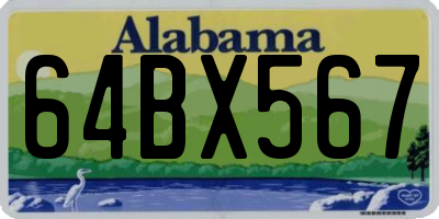 AL license plate 64BX567