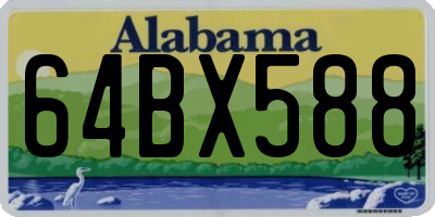 AL license plate 64BX588