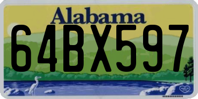 AL license plate 64BX597