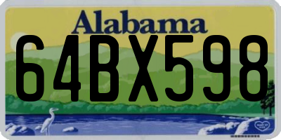 AL license plate 64BX598