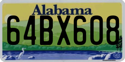 AL license plate 64BX608