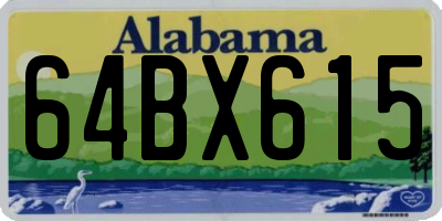 AL license plate 64BX615