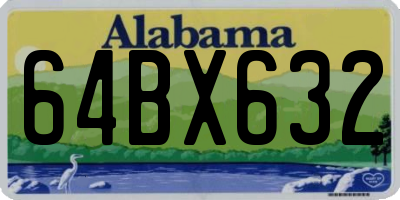 AL license plate 64BX632