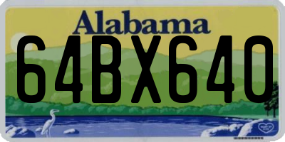 AL license plate 64BX640