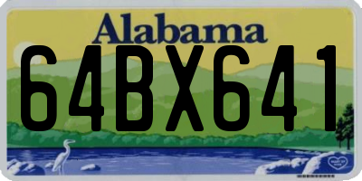 AL license plate 64BX641