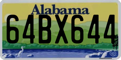 AL license plate 64BX644