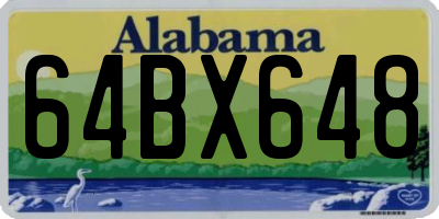 AL license plate 64BX648