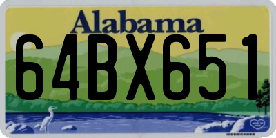 AL license plate 64BX651