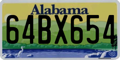 AL license plate 64BX654