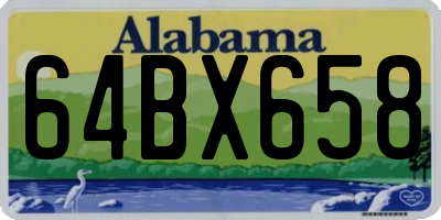 AL license plate 64BX658