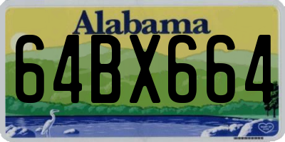 AL license plate 64BX664