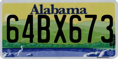 AL license plate 64BX673