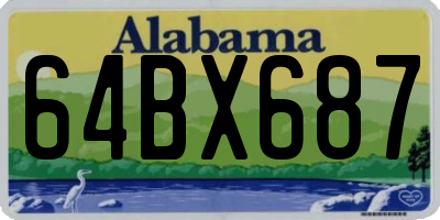AL license plate 64BX687