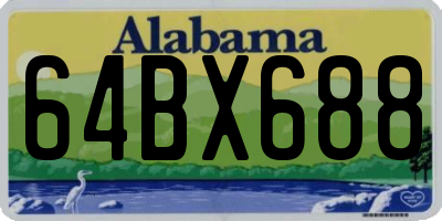 AL license plate 64BX688
