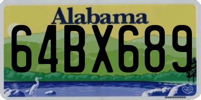 AL license plate 64BX689