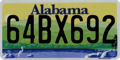 AL license plate 64BX692
