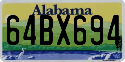 AL license plate 64BX694