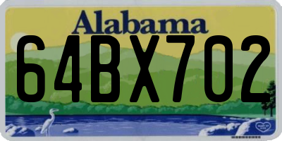 AL license plate 64BX702