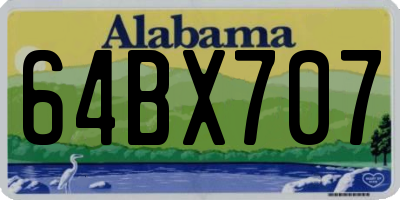 AL license plate 64BX707