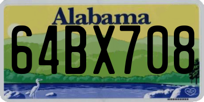 AL license plate 64BX708