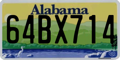 AL license plate 64BX714