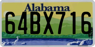 AL license plate 64BX716