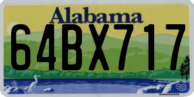 AL license plate 64BX717