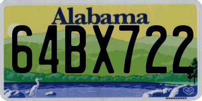 AL license plate 64BX722