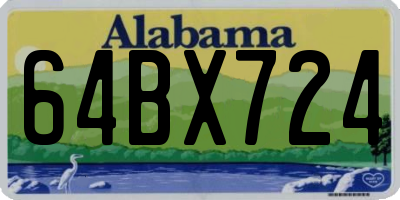 AL license plate 64BX724