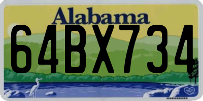 AL license plate 64BX734