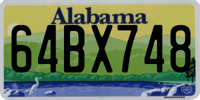 AL license plate 64BX748