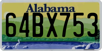 AL license plate 64BX753
