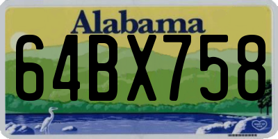 AL license plate 64BX758
