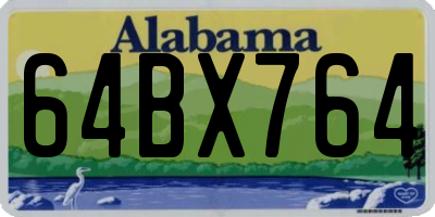 AL license plate 64BX764
