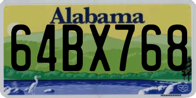 AL license plate 64BX768