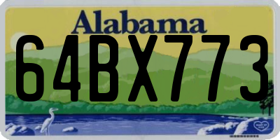 AL license plate 64BX773